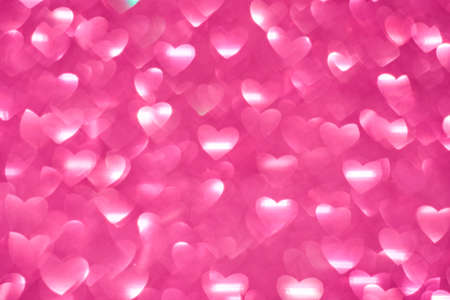 the concept of Valentines day,red hearts bokeh as backgroundの写真素材