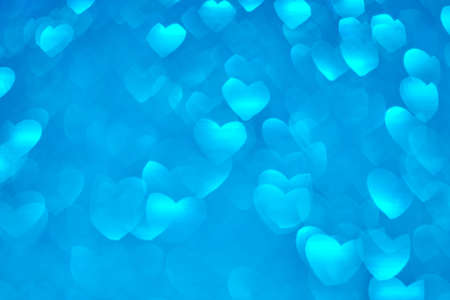 the concept of Valentine's day,blue hearts bokeh as background,holiday background