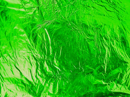 Rumpled aluminum foil as abstract backgroundの写真素材