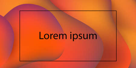 Liquid shapes for website design and landing. Abstract background. Bright colors of gradient transitions. 3D liquid banner. EPS10. Vector illustrationのイラスト素材