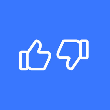 thumbs up and thumbs down, vectorのイラスト素材