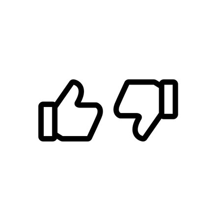 thumbs up and thumbs down, vectorのイラスト素材