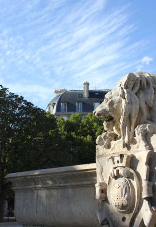 Fountain Saint-Sulpice in Parisの写真素材
