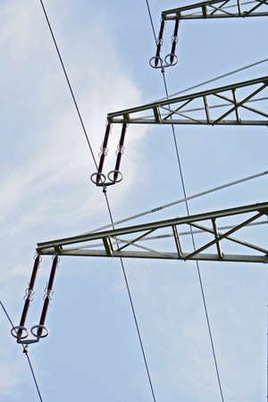 Part of an electrical towerの写真素材