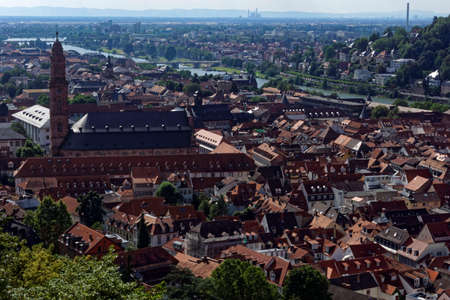 old town of Heidelberg in summer, Germany Europeの写真素材