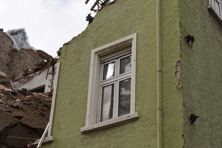 demolition of an apartment building