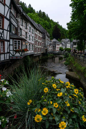 Monschau, resort town in the Eifel, Germanyのeditorial素材