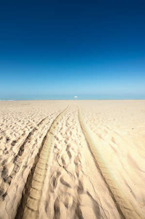 A way on the beachの写真素材