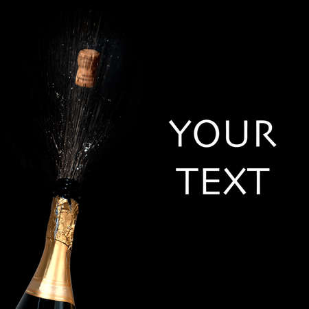 Sparkling wine with blank area for your textの写真素材