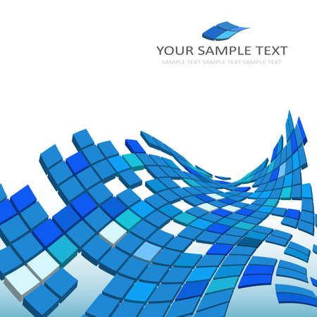 3D square background illustrationのイラスト素材