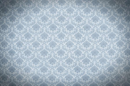 Blue elegant vintage wallpaper textureの写真素材