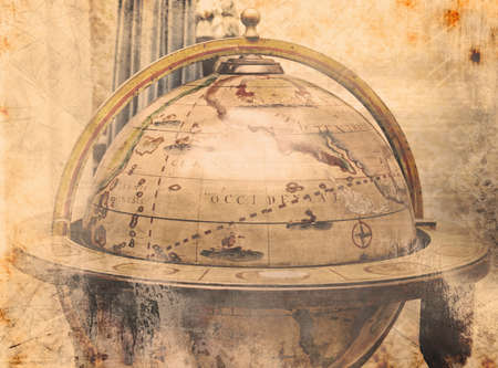 Background of a vintage world mapの写真素材