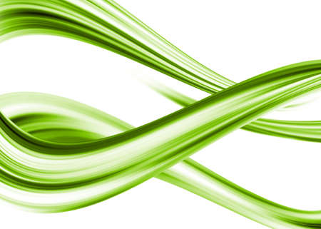 Green abstract composition with waveの写真素材