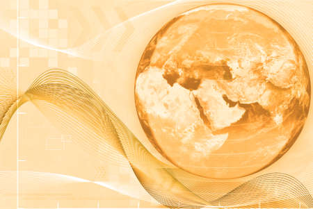 Abstract of a digital world and signal background illustration の写真素材