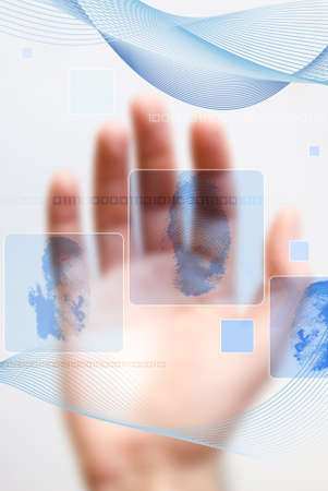 Digital fingerprint for the identification concept 