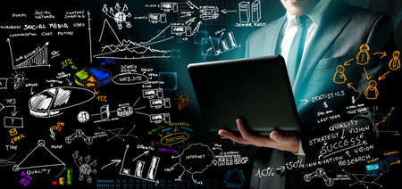 Businessman at work with ne ideasの写真素材