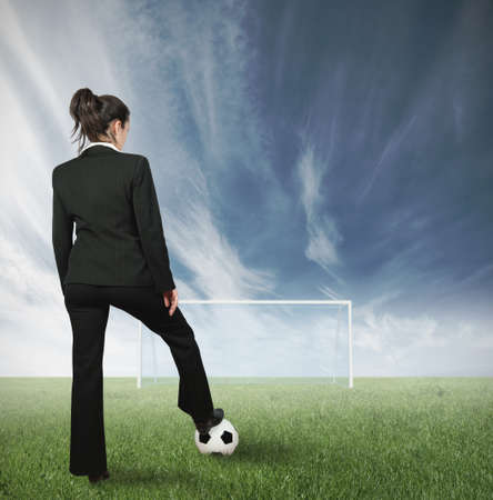 Concept of hard businesswoman challengeの写真素材