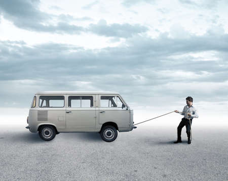 Businessman determined in his workの写真素材