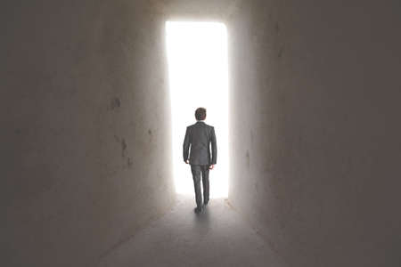 Businessman along the way to successの写真素材