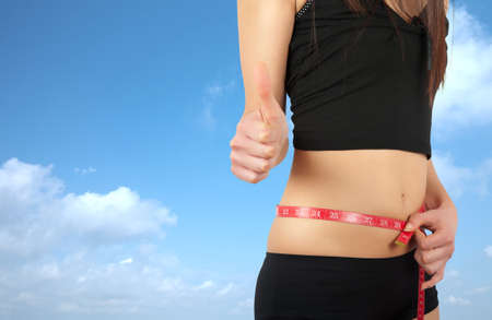 Success of the diet of a girlの写真素材
