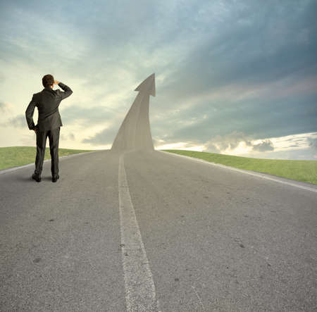 Concept of the road to successの写真素材