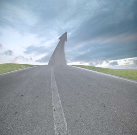 Concept of the road to successの写真素材