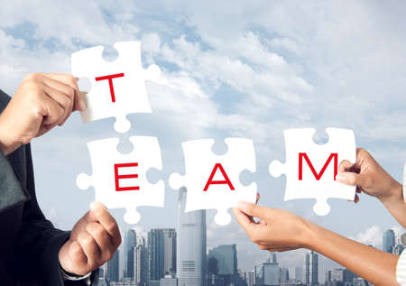Concept of team that works togetherの写真素材