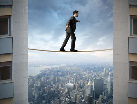 Concept of businessman and difficult businessの写真素材