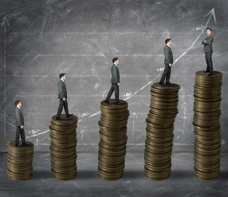concept of success in business and gainの写真素材