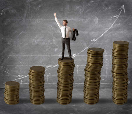 Money and success in businessの写真素材