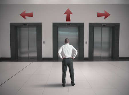 Choices of a businessman concept