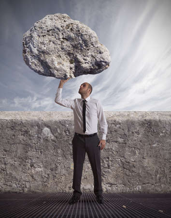concept of success and determination in hard businessの写真素材