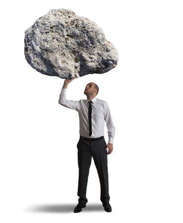 concept of success and determination in hard businessの写真素材