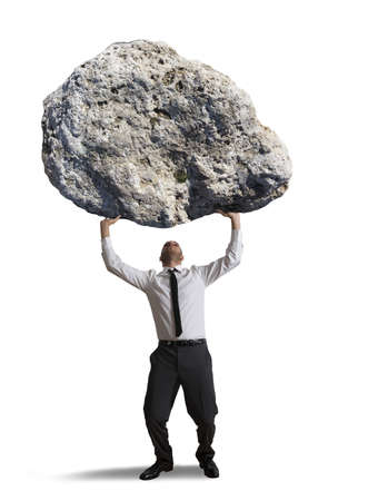 Concept of the weight of the stressの写真素材