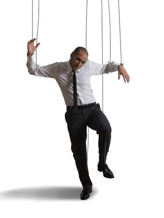 Concept of controlled businessmanの写真素材