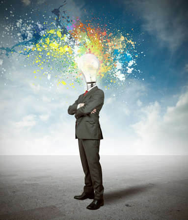 Concept of creativite idea of a businessmanの写真素材