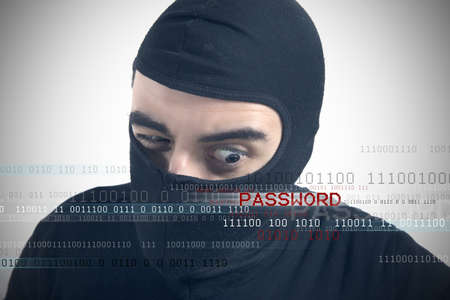 Hackers reveal a password conceptの写真素材