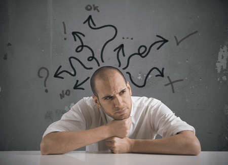 Choices of a businessman conceptの写真素材