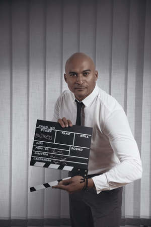 Concept of business in action with cinema ciackの写真素材