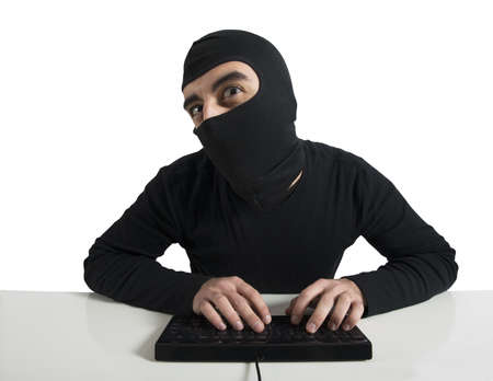 Concept of hacker with computerの写真素材