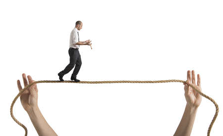 Risks and challenges of business life conceptの写真素材