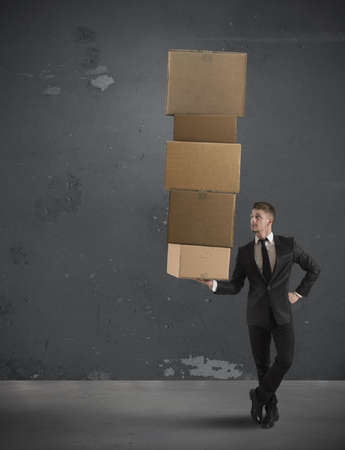 Concept of businessman and easy businessの写真素材