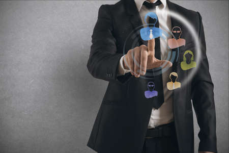 Concept of social network interfaceの写真素材