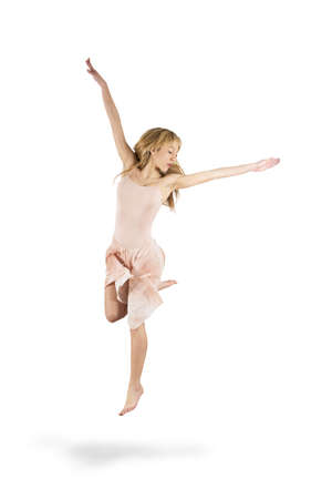 Isolate dancer on white backgroundの写真素材