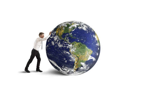 Concept of destruction of the world. (earth  furnished by NASA)の写真素材