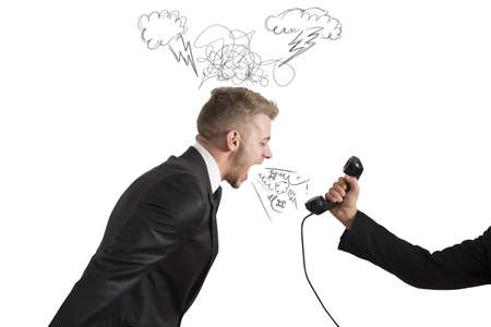 Concept of businessman and tension at work