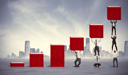 Concept of teamwork and corporate profitの写真素材