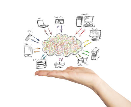 Sketch concept of a virtual cloud network