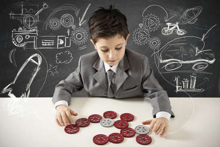 Concept of a small creative engineerの写真素材