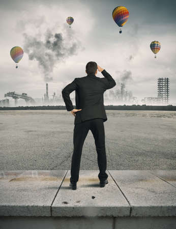 Concept of crisis and future in the businessの写真素材